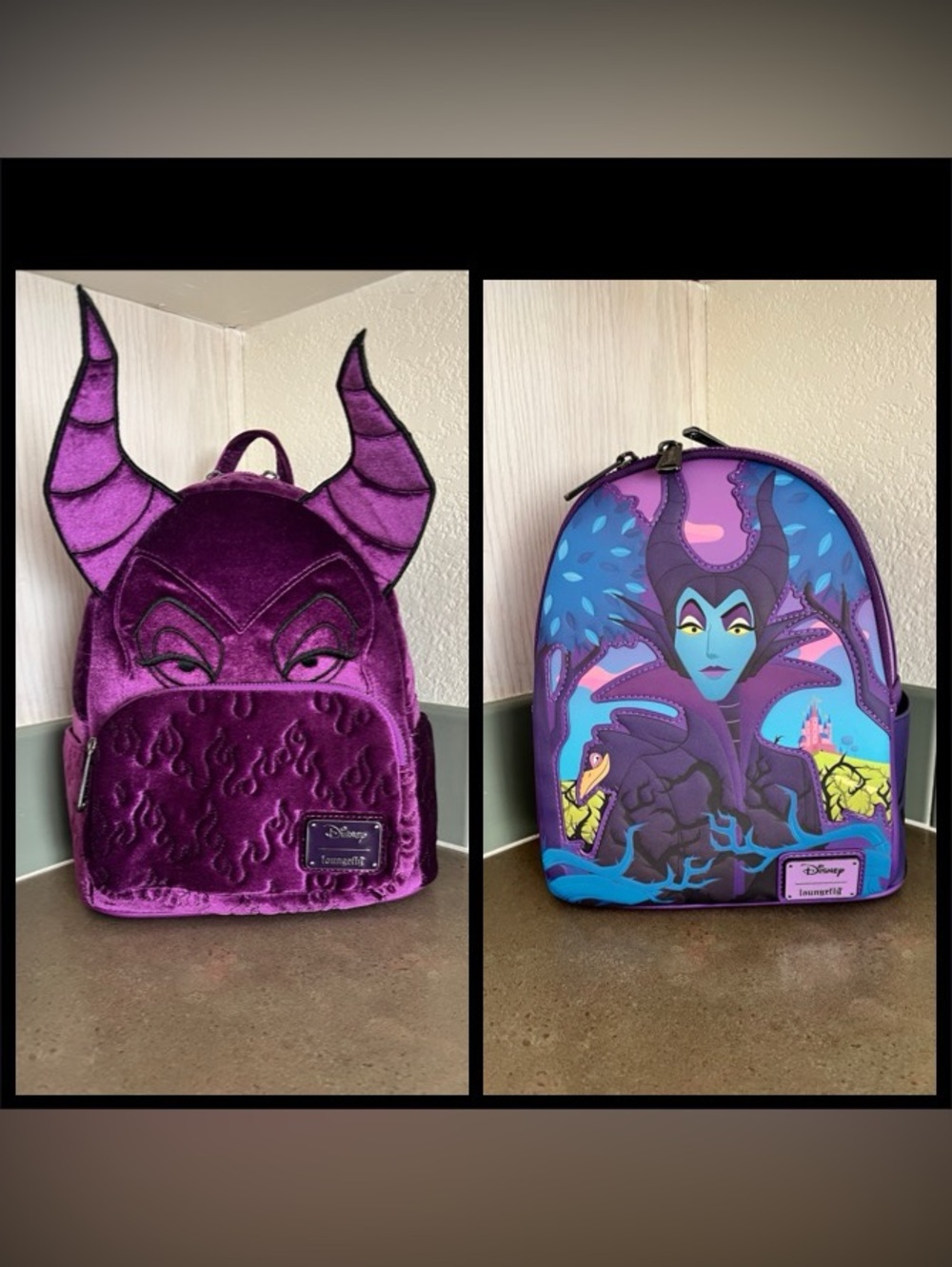 Disney Maleficent Purple and Full color Maleficent Mini Backpack Set